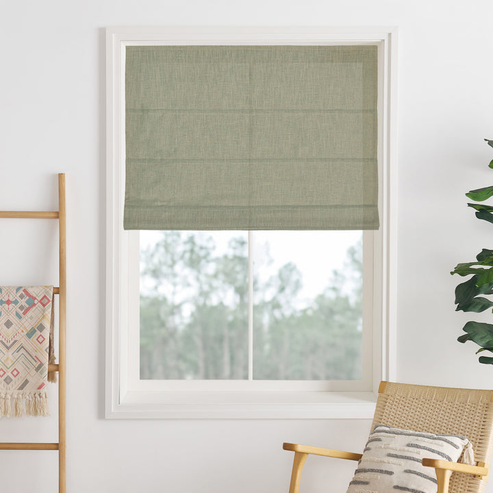 Lily Linen Roman Shades & Blinds | 3 Shades on 1 Headrail