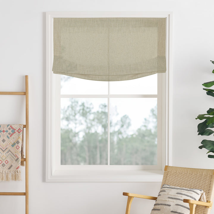 Lily Linen Roman Shades & Blinds | Relaxed