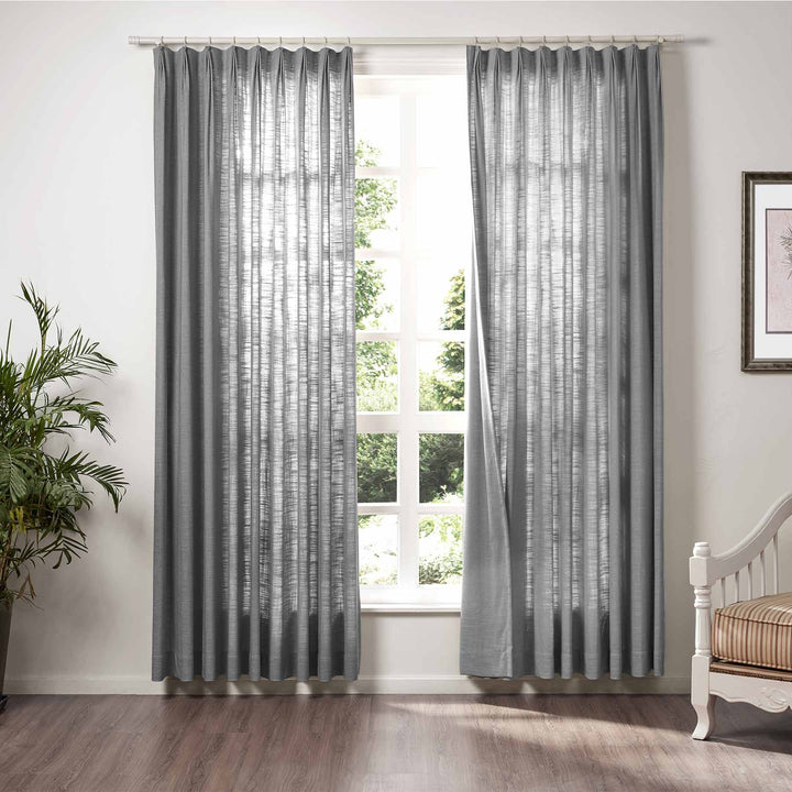 Lily Linen Curtains & Drapes Pleated