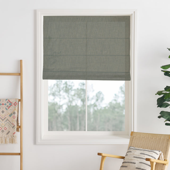 Lily Linen Roman Shades & Blinds | Plain Fold