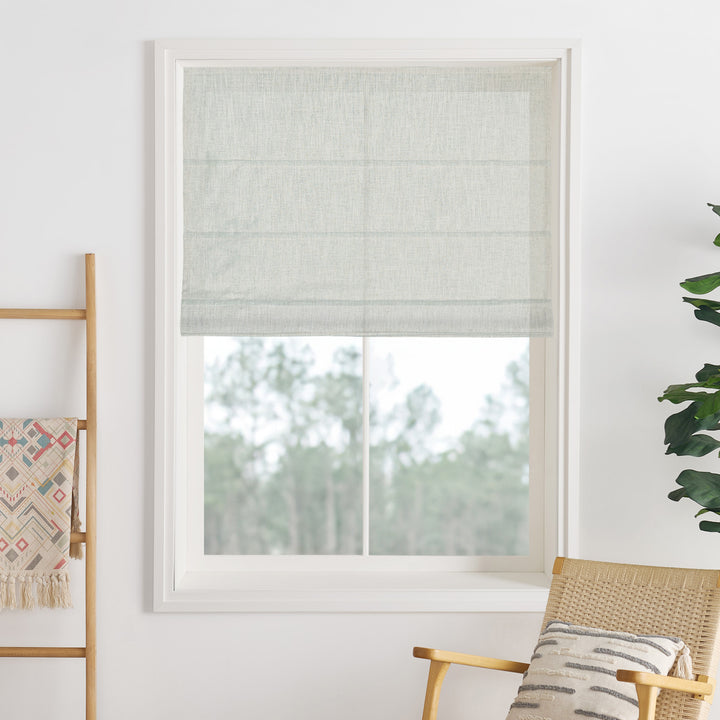 Lily Linen Roman Shades & Blinds | 2 Shades on 1 Headrail