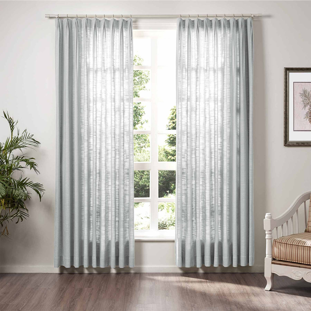 Lily Linen Curtains & Drapes Pleated