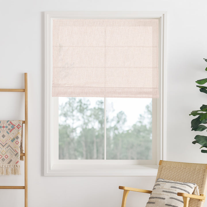 Lily Linen Roman Shades & Blinds | Plain Fold