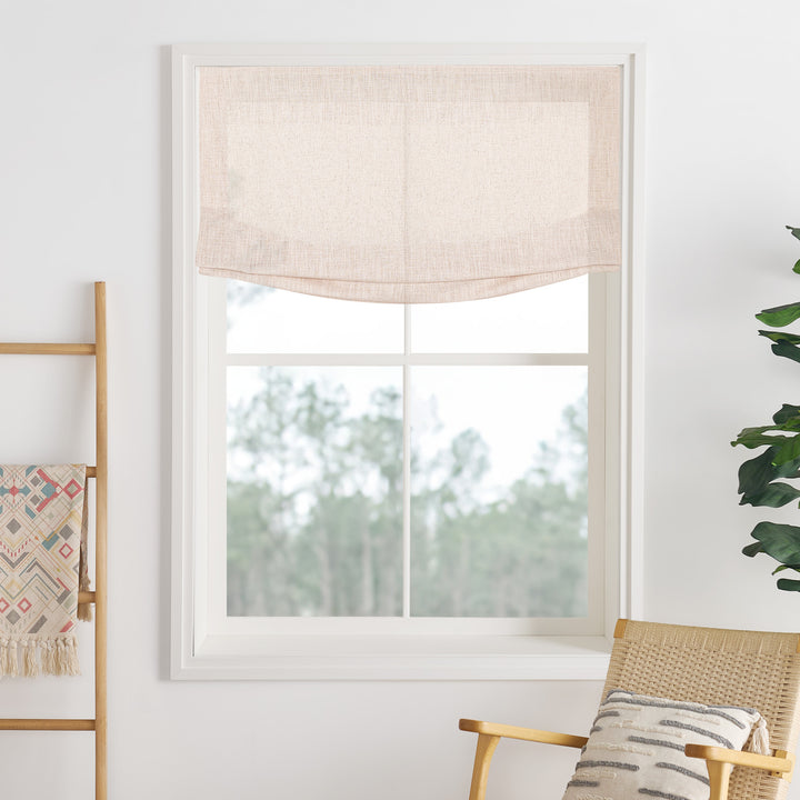 Lily Linen Roman Shades & Blinds | Relaxed