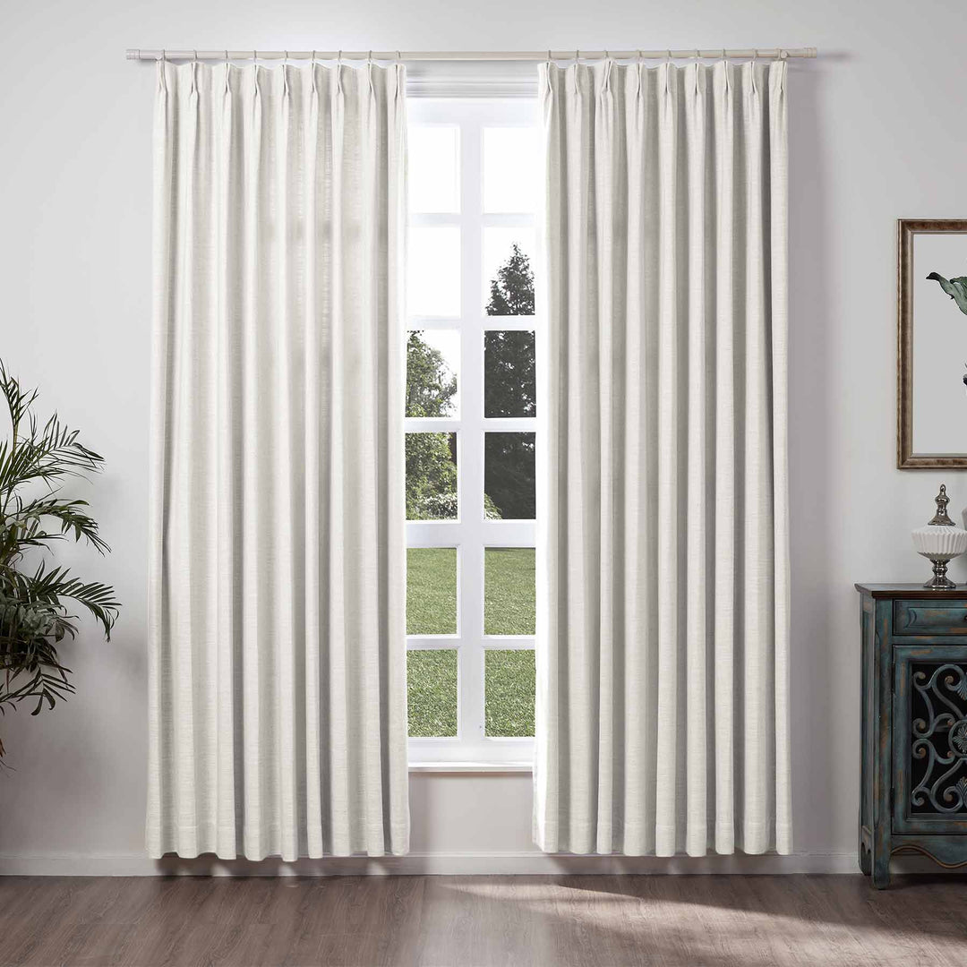 Neutraloak Lily Linen Curtains & Drapes Pleated