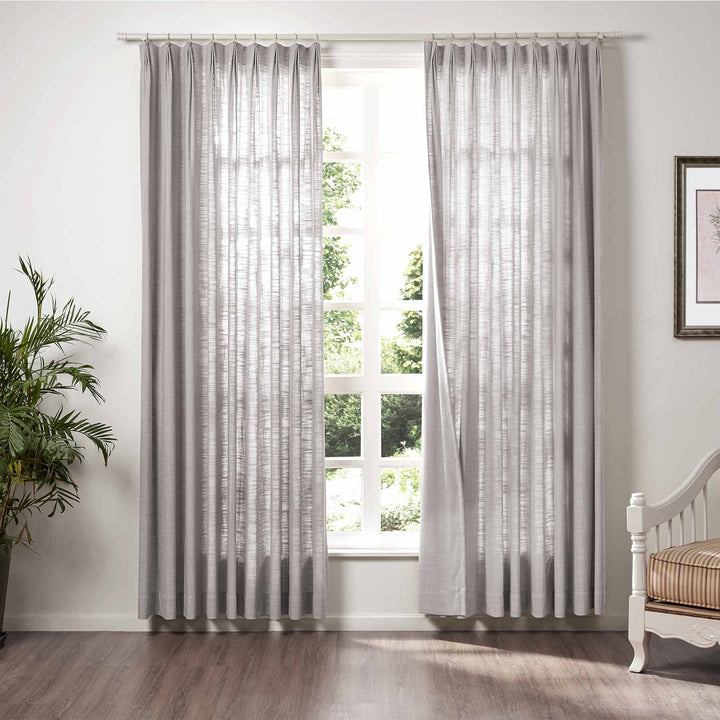 Lily Linen Curtains & Drapes Pleated