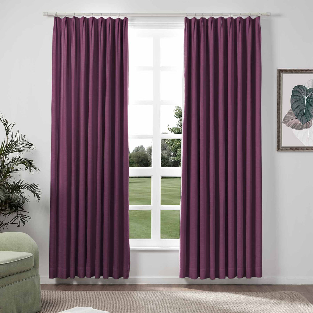 Neutraloak Lily Linen Curtains & Drapes Pleated