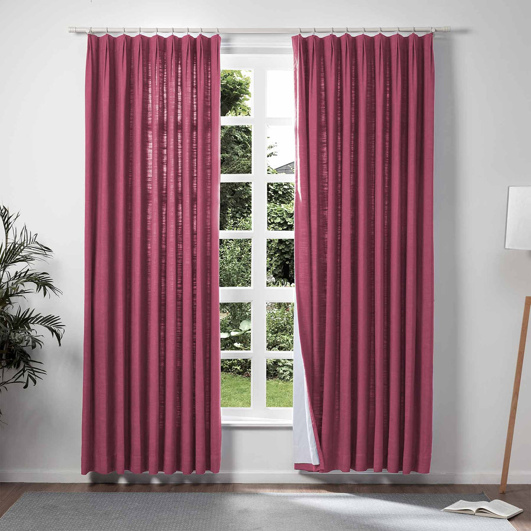 Lily Linen Curtains & Drapes Pleated