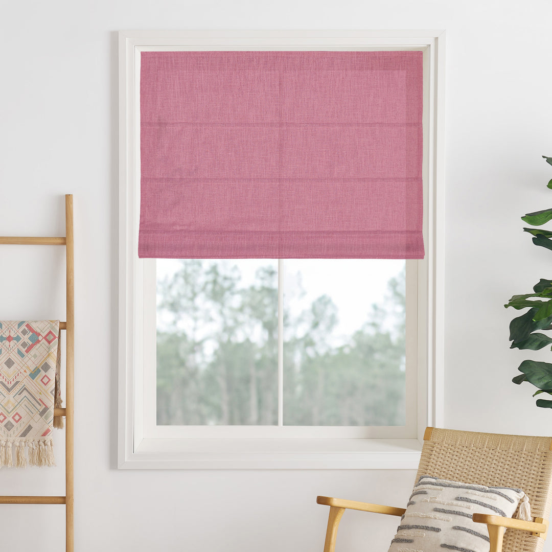 Lily Linen Roman Shades & Blinds | 3 Shades on 1 Headrail