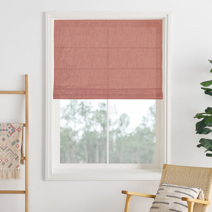 Lily Linen Roman Shades & Blinds | Plain Fold