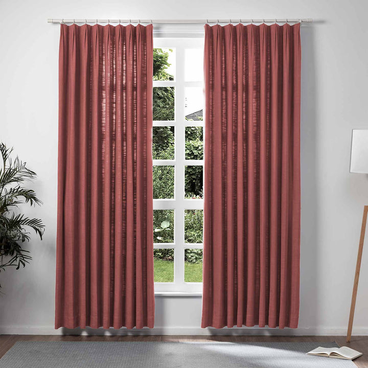 Lily Linen Curtains & Drapes Pleated