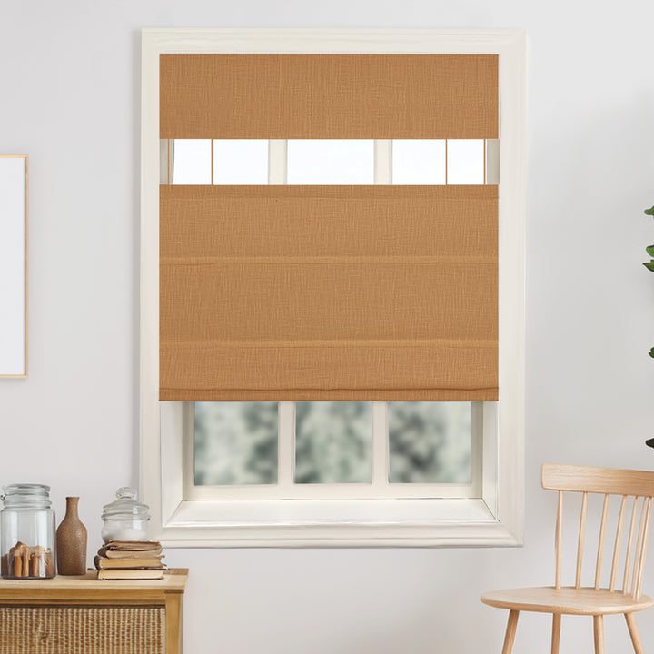 Lily Linen Flame Retardant Roman Shades & Blinds | Top Down Bottom Up