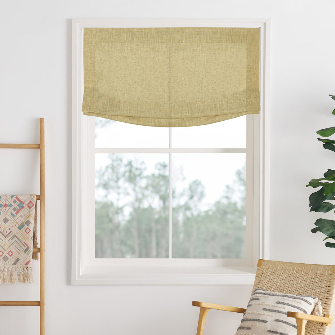 Lily Linen Roman Shades & Blinds | Relaxed