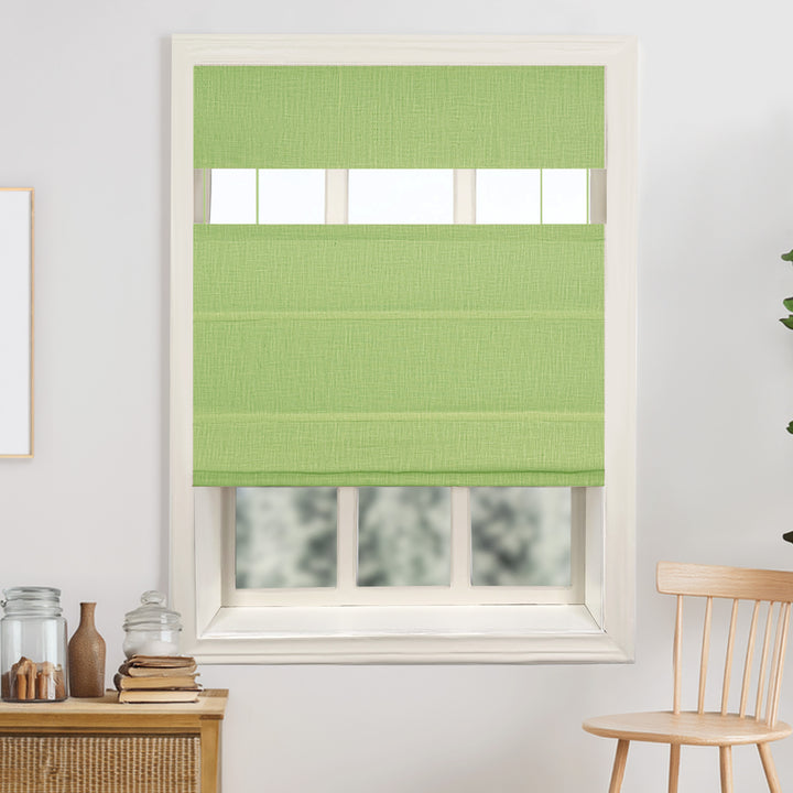 Lily Linen Flame Retardant Roman Shades & Blinds | Top Down Bottom Up