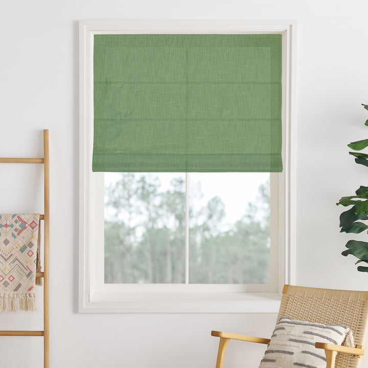 Lily Linen Roman Shades & Blinds | 3 Shades on 1 Headrail