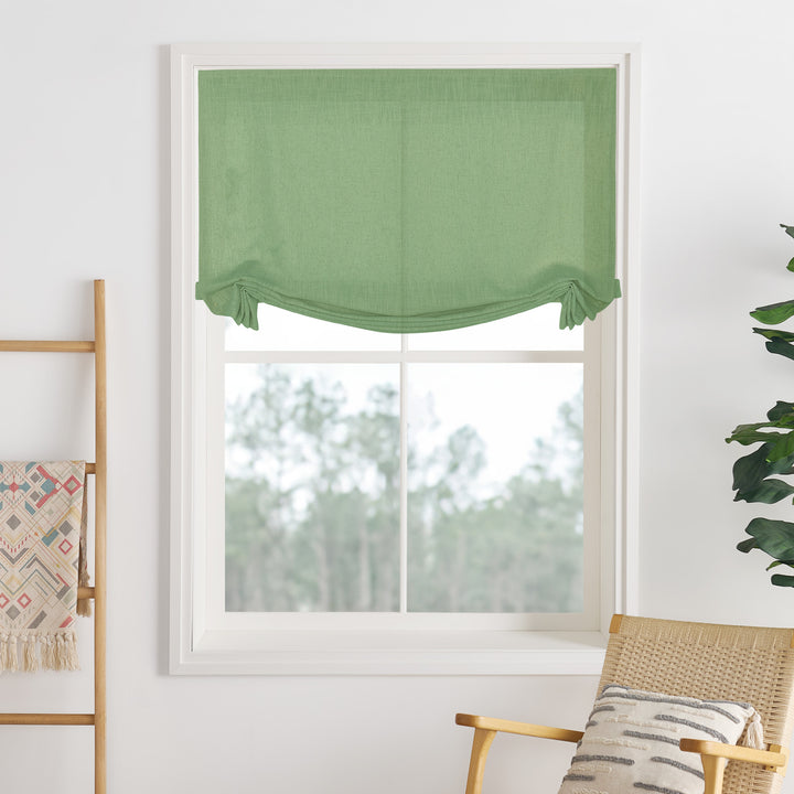 Lily Linen Roman Shades & Blinds | Swag