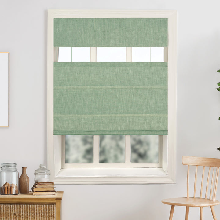 Lily Linen Flame Retardant Roman Shades & Blinds | Top Down Bottom Up