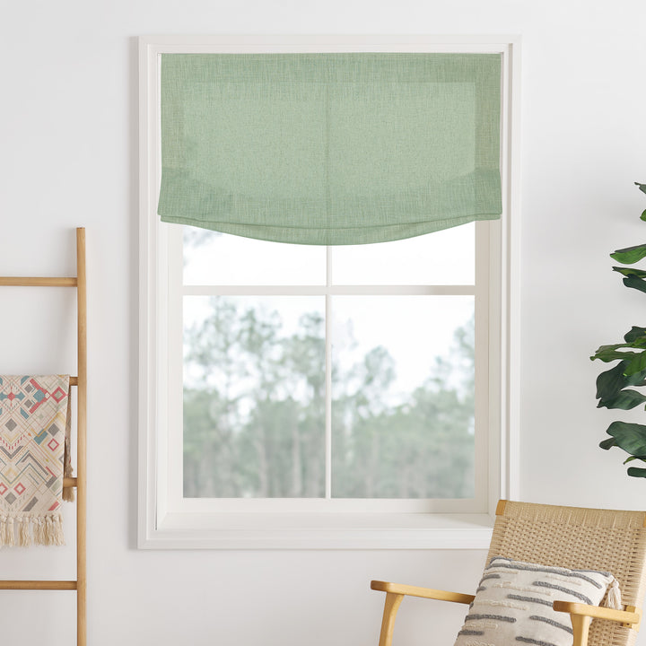 Lily Linen Roman Shades & Blinds | Relaxed