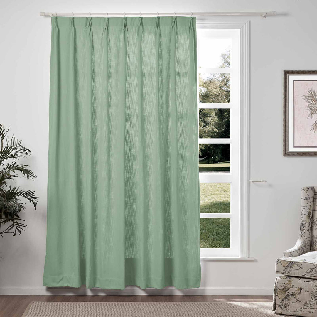 Lily Linen Curtains & Drapes Pleated