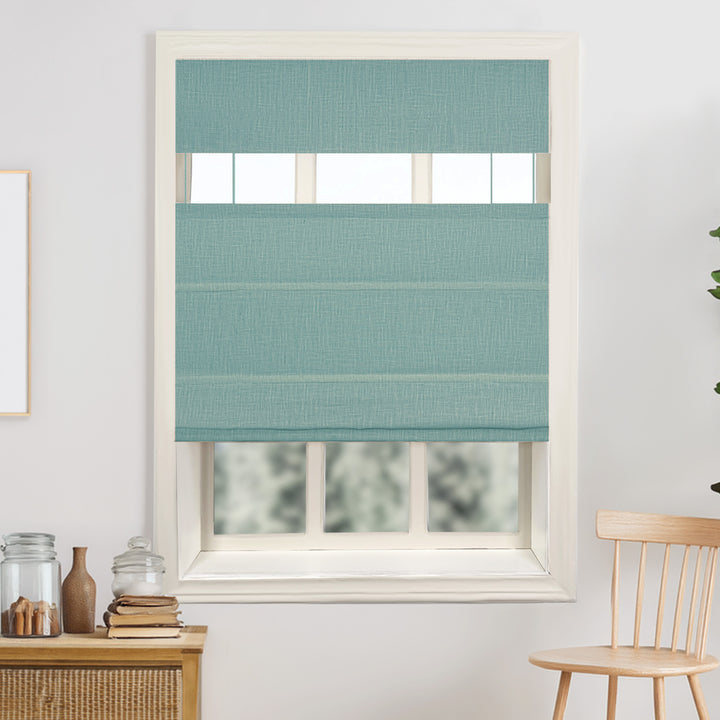 Lily Linen Flame Retardant Roman Shades & Blinds | Top Down Bottom Up
