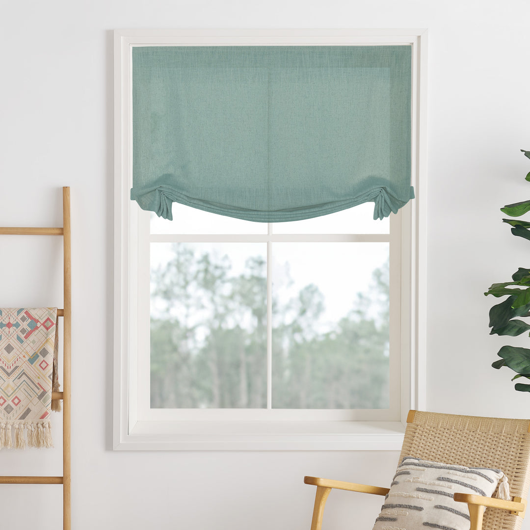Lily Linen Roman Shades & Blinds | Swag