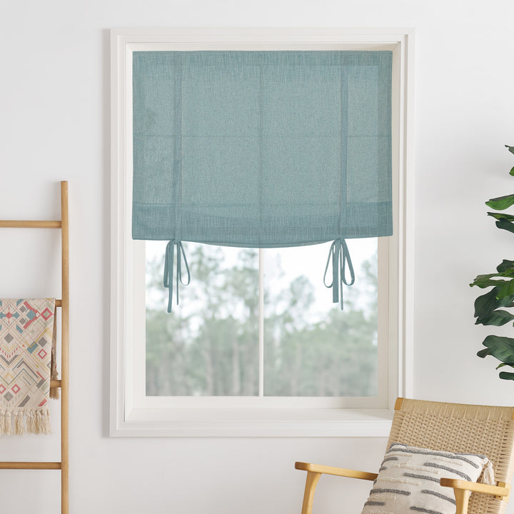 Lily Linen Roman Shades & Blinds | Tie