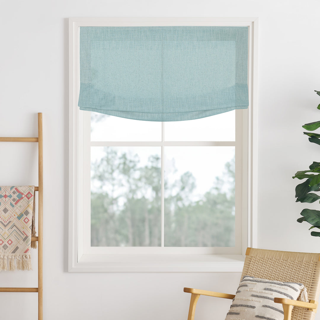 Lily Linen Roman Shades & Blinds | Relaxed