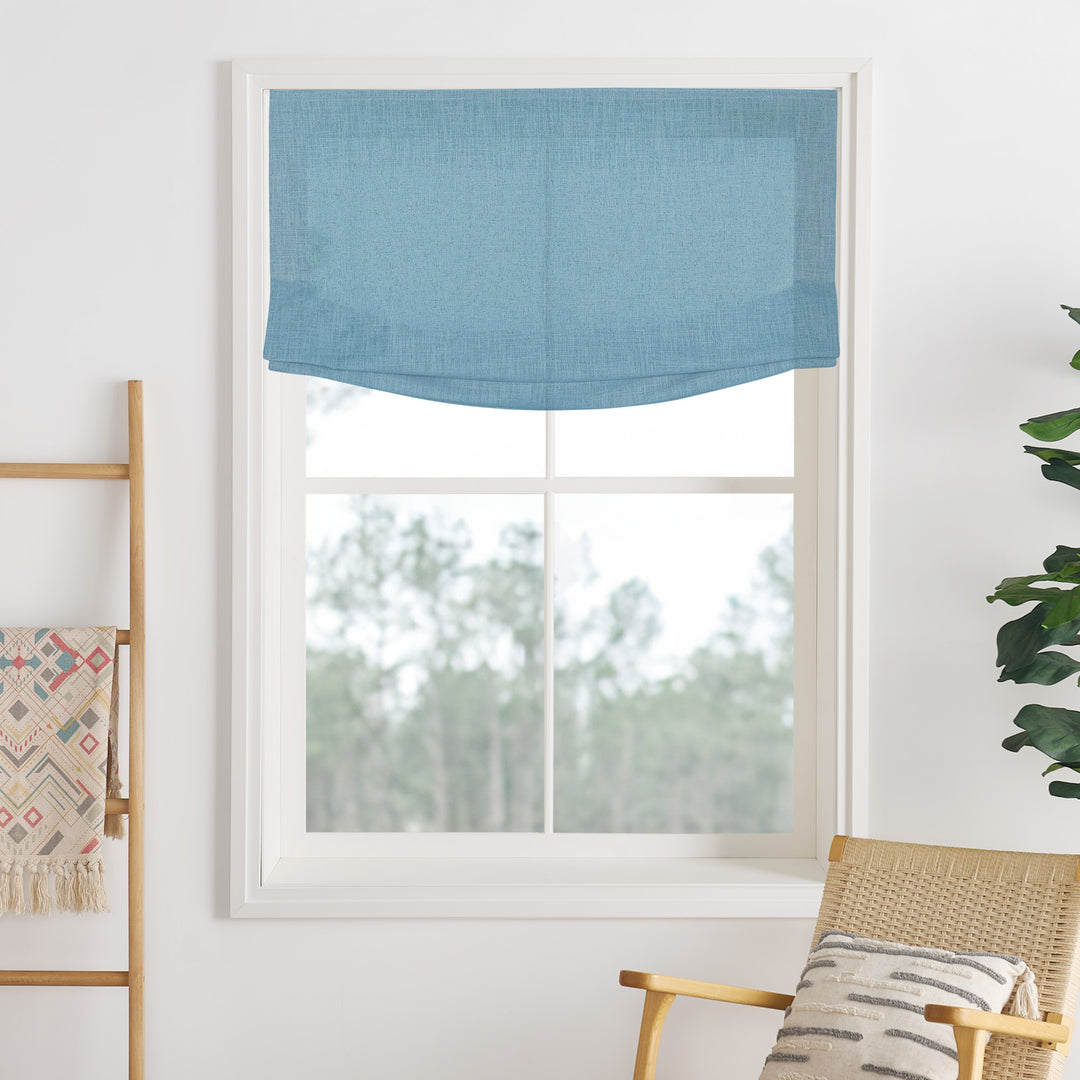 Lily Linen Roman Shades & Blinds | Relaxed