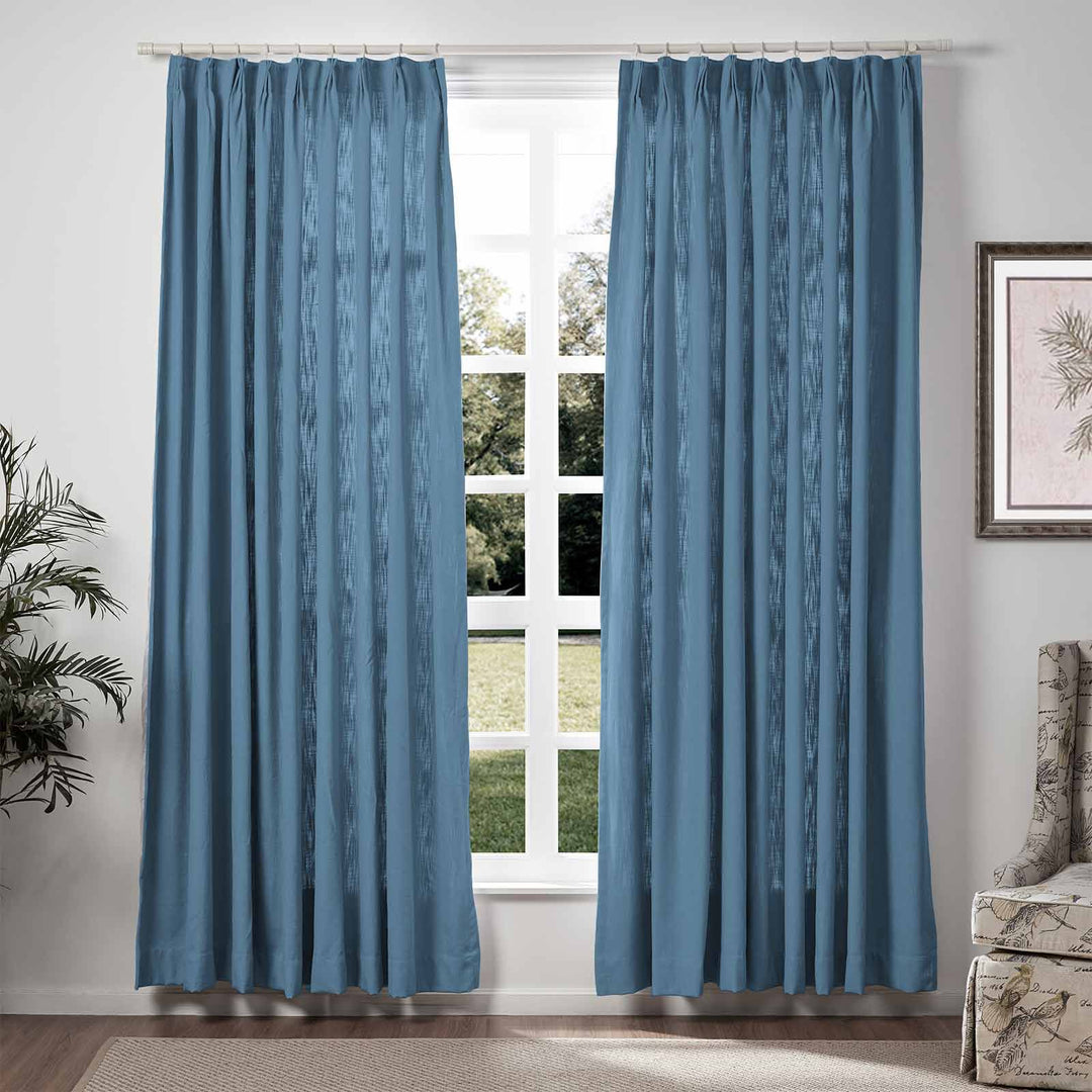 Lily Linen Curtains & Drapes Pleated