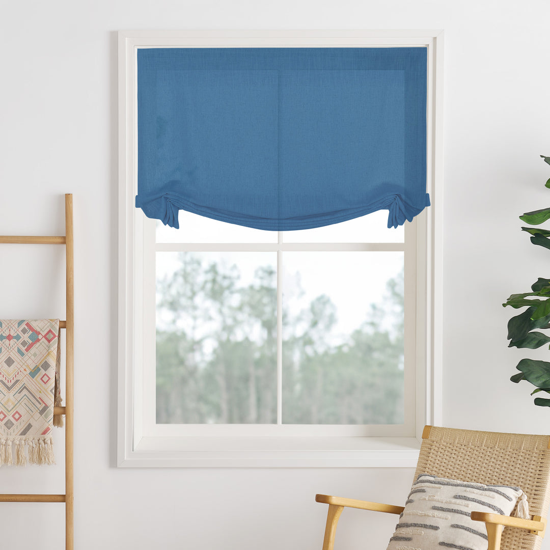 Lily Linen Roman Shades & Blinds | Swag