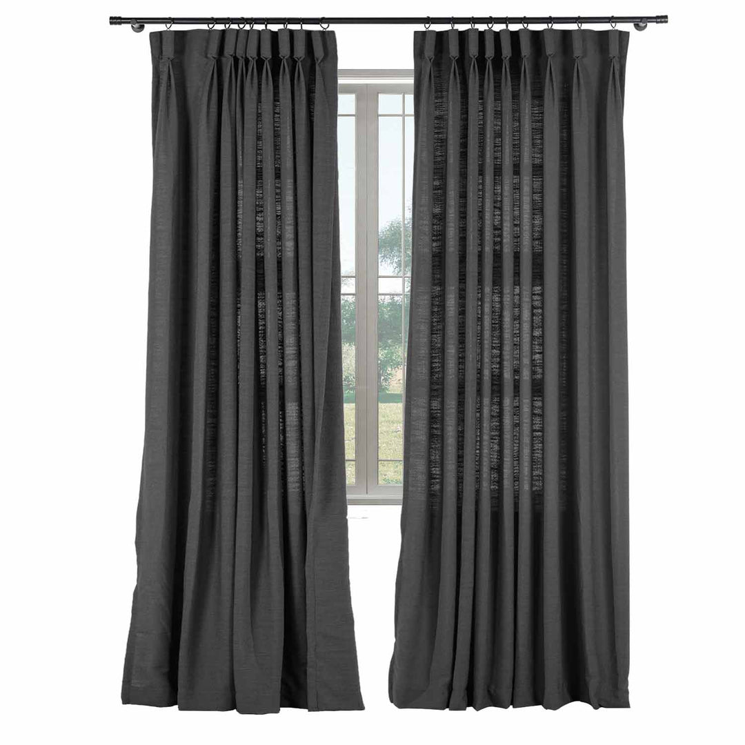 Lily Linen Curtains & Drapes Pleated