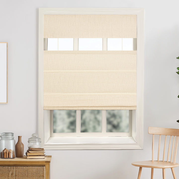 Lily Linen Flame Retardant Roman Shades & Blinds | Top Down Bottom Up