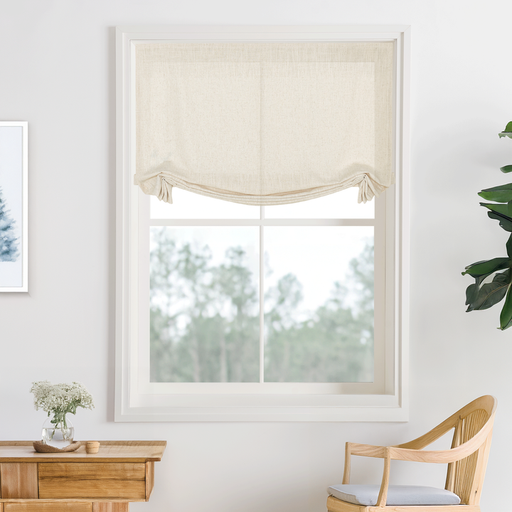 Lily Linen Roman Shades & Blinds | Swag