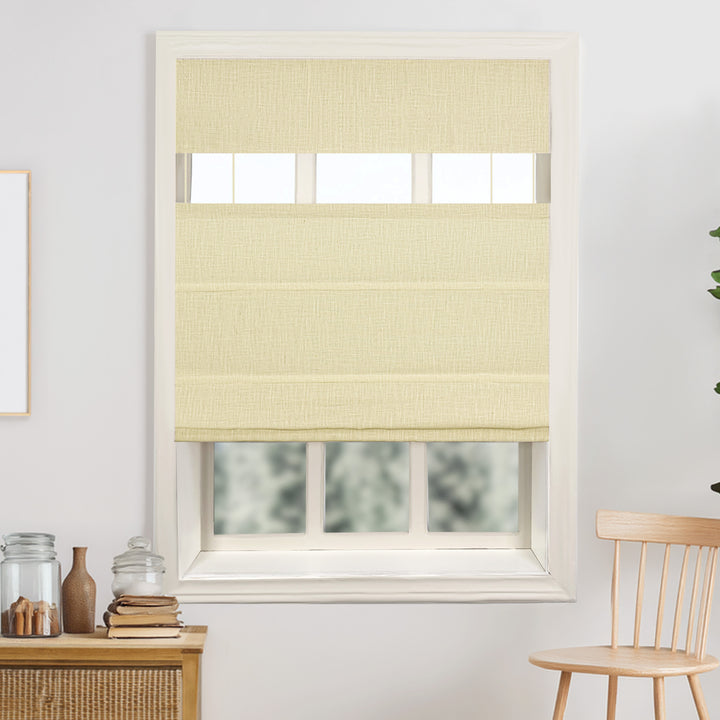 Lily Linen Flame Retardant Roman Shades & Blinds | Top Down Bottom Up