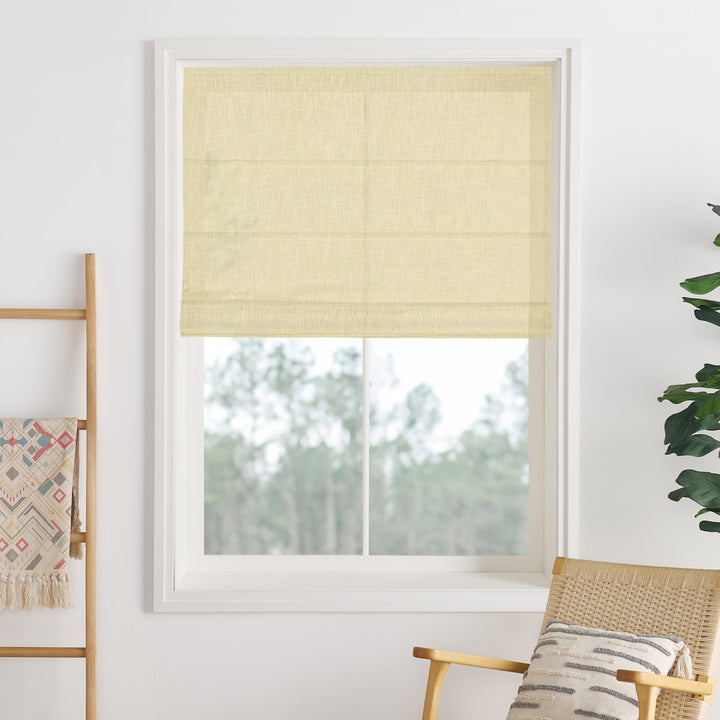 Lily Linen Roman Shades & Blinds | 3 Shades on 1 Headrail