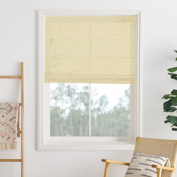 Lily Linen Roman Shades & Blinds | Plain Fold