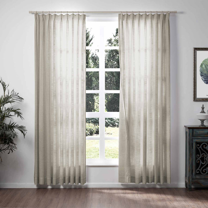 Lily Linen Curtains & Drapes Pleated