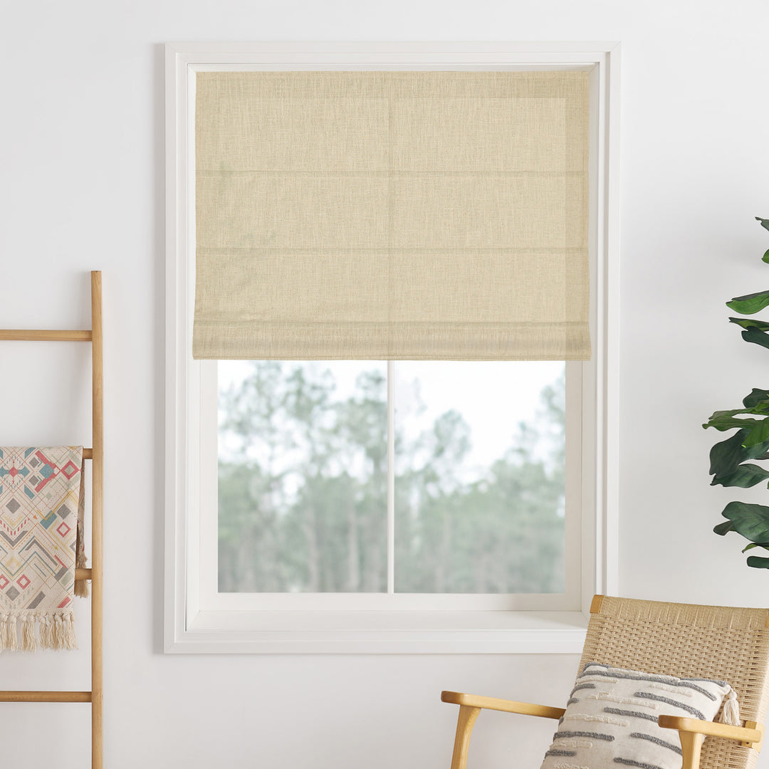 Lily Linen Roman Shades & Blinds | 3 Shades on 1 Headrail