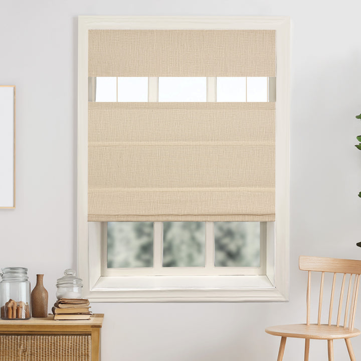 Lily Linen Flame Retardant Roman Shades & Blinds | Top Down Bottom Up
