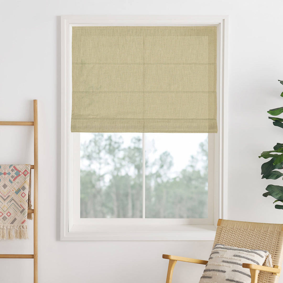 Lily Linen Roman Shades & Blinds | 3 Shades on 1 Headrail