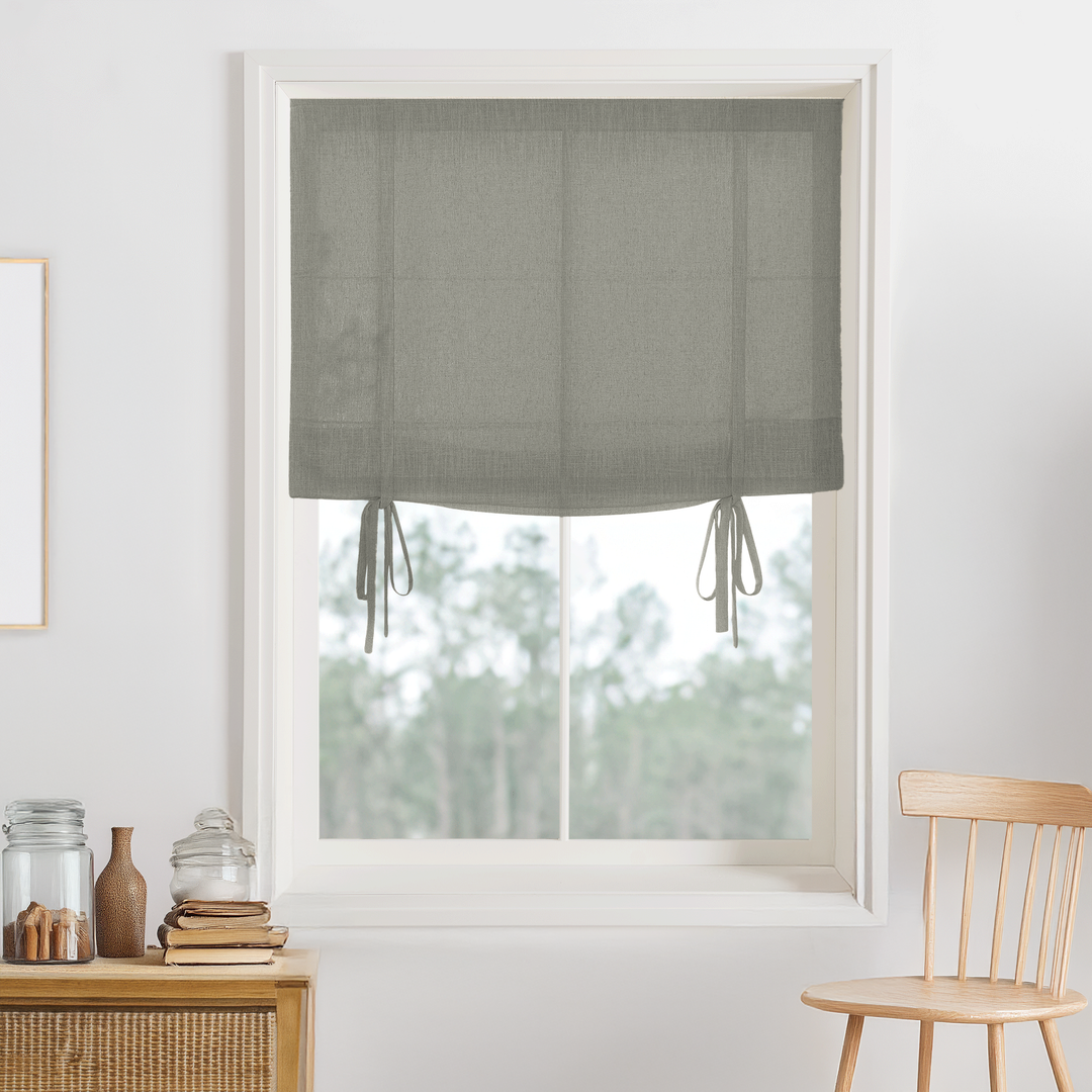 Bella Cotton Blackout Roman Shades & Blinds | Tie