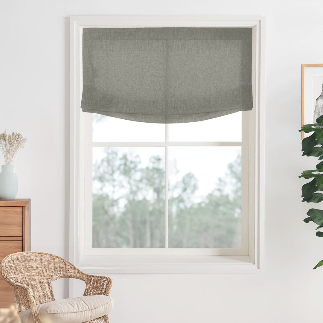Bella Cotton No-Drill Roman Shades & Blinds | Relaxed