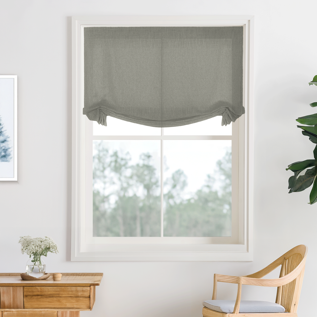 Bella Cotton No-Drill Roman Shades & Blinds | Swag