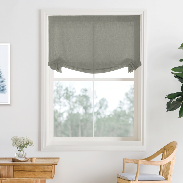 Bella Cotton No-Drill Roman Shades & Blinds | Swag