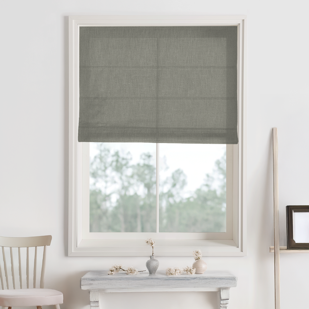 Bella Cotton No-Drill Roman Shades & Blinds | Fold