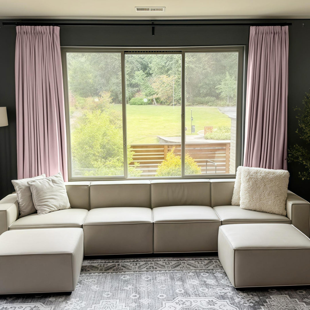 Lily Linen Curtains & Drapes Pleated