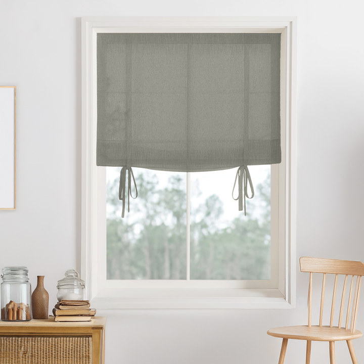 Bella Cotton Roman Shades & Blinds | Tie