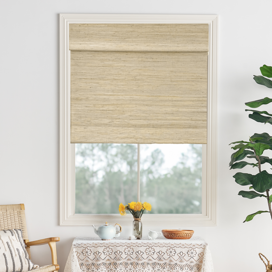 Ramie Woven Bamboo Blinds & Shades | Ivory