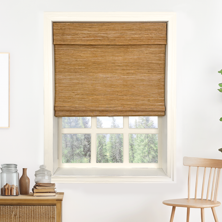 Ramie Woven Bamboo No-Drill Blinds & Shades Top Down Bottom Up | Woven