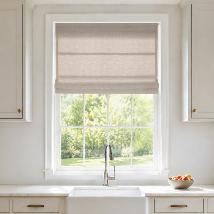 Meadow 100% European Linen Sheer Roman Shades & Blinds
